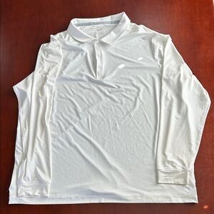 Puma Men's White Long Sleeve Polo Shirt